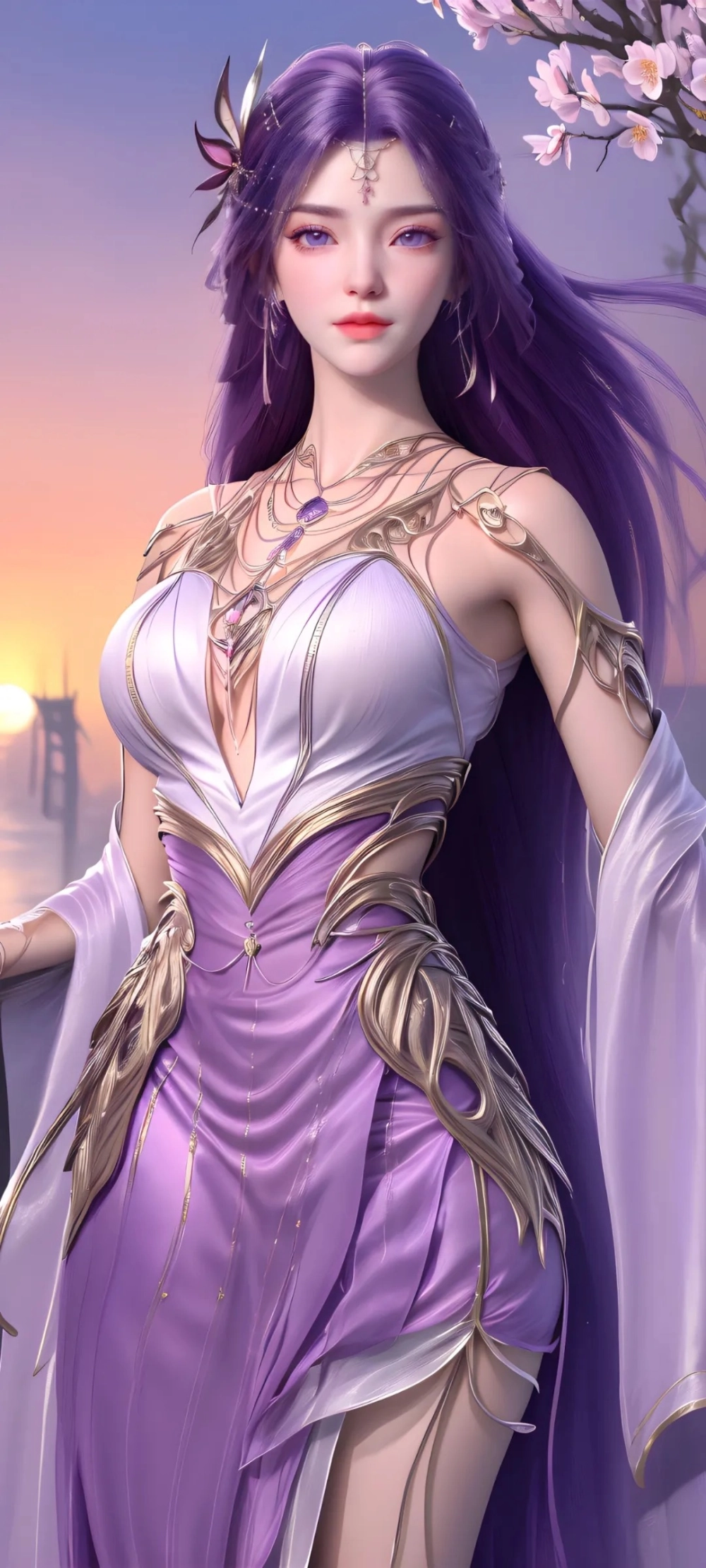 Chân dung Cấm Khu Chi Chủ siêu nét với mái tóc trắng bồng bềnh