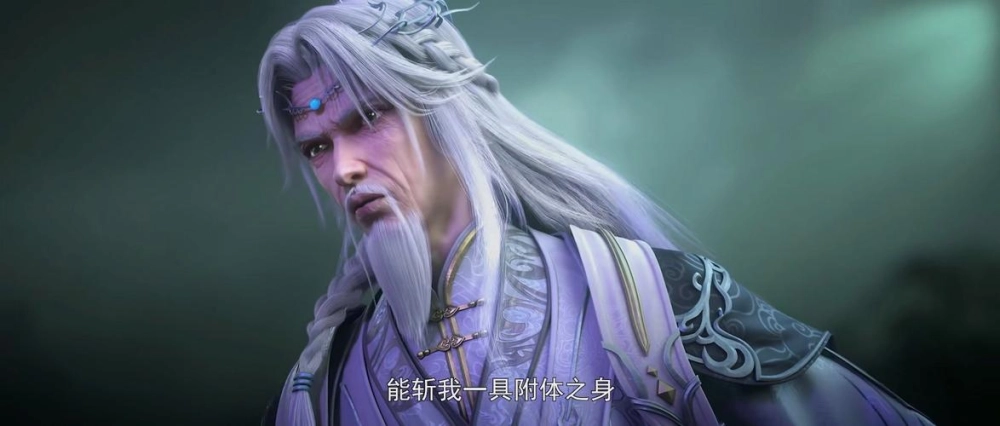 Chân dung Côn Đế Dị Vực 3d với mái tóc bạc trắng đầy uy quyền