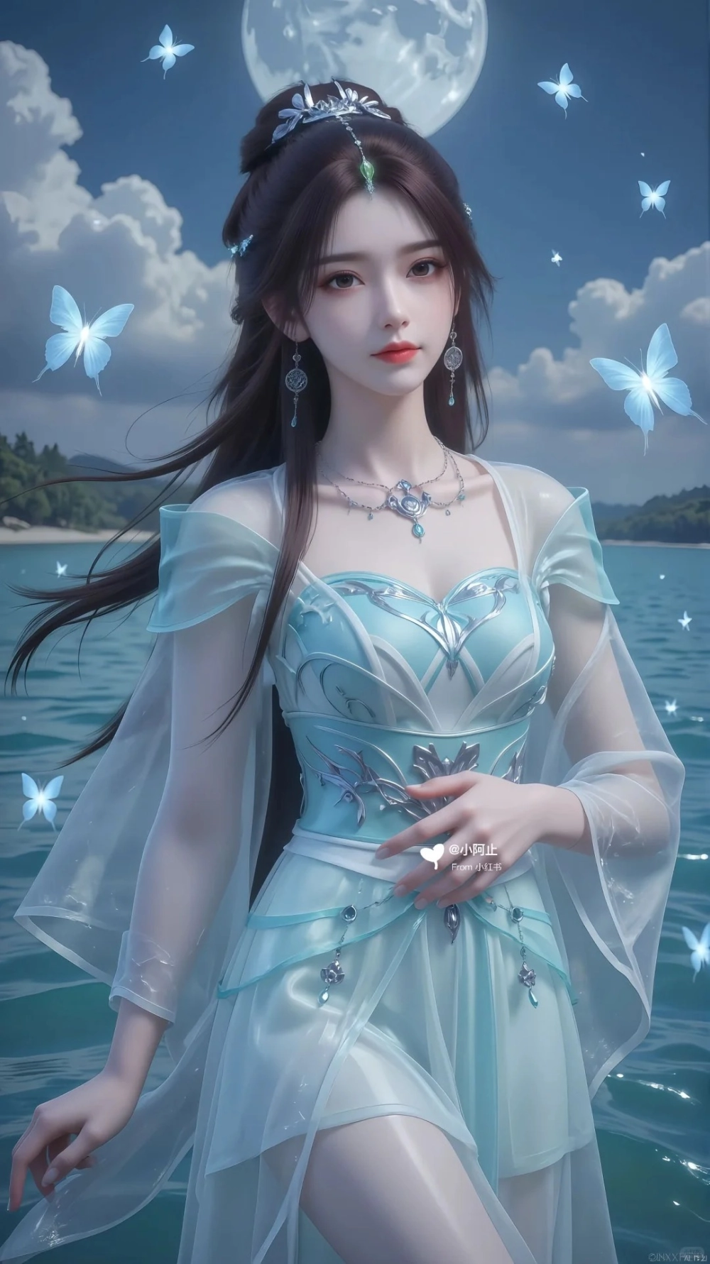 Hình nền Diệp Khuynh Tiên 4k rực rỡ sắc màu tiên hiệp huyền ảo