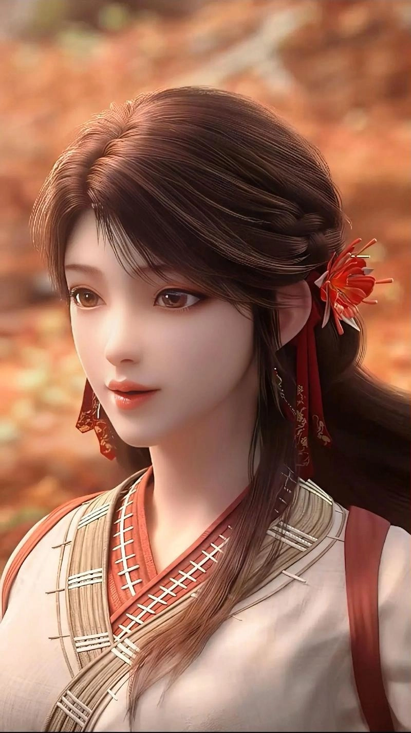 Ảnh Hỏa Linh Nhi 3d cực xinh trong trang phục đỏ