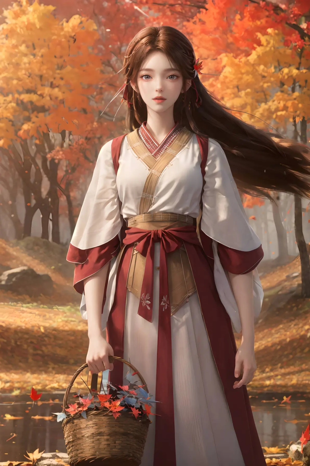 Hỏa Linh Nhi với ánh mắt kiên định và mạnh mẽ