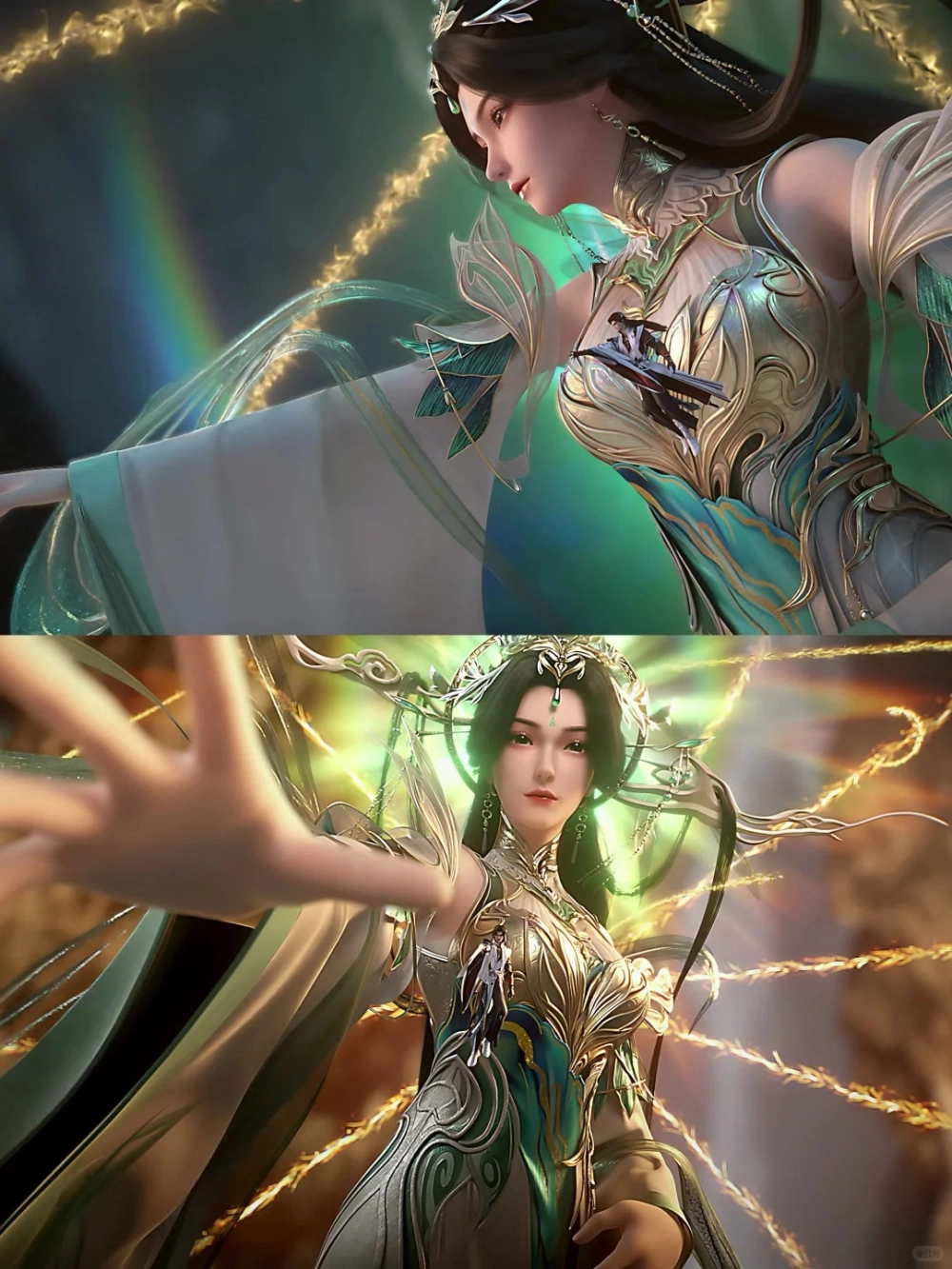 Cành liễu của Tổ tế Liễu Thần 4k lấp lánh như những sợi xích trật tự