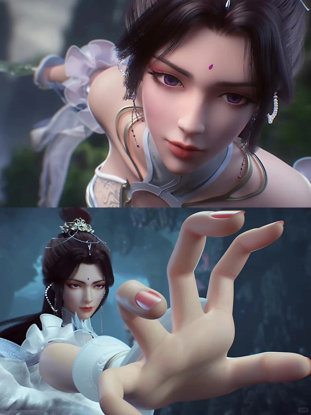 Vẻ đẹp lạnh lùng của Nguyệt Thiền dưới ánh trăng