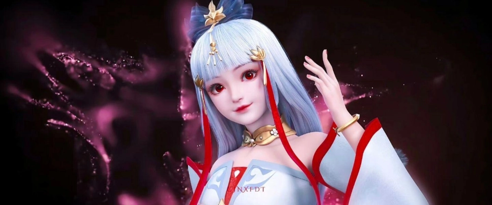 Hình nền Thái Âm Ngọc Thố 4k lung linh cho máy tính