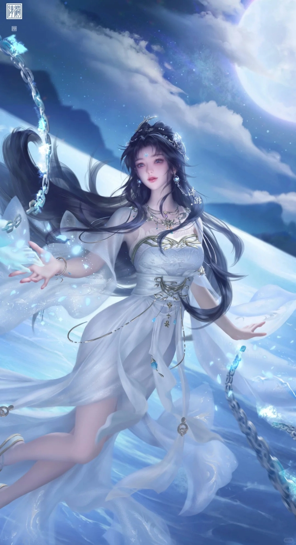 Vẻ đẹp thoát tục của Thanh Y trong tà áo trắng bay bổng