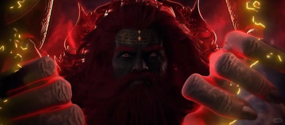 Ảnh Xích Vương ngầu trong tư thế thi triển thần thông