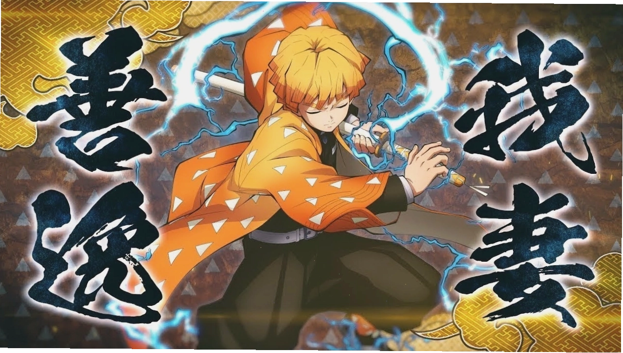 Agatsuma Zenitsu với biểu cảm sợ hãi đặc trưng