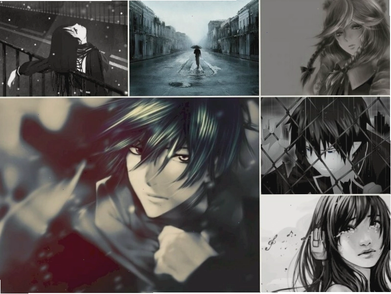Ảnh anime đen trắng buồn hiếm thể hiện nỗi tuyệt vọng