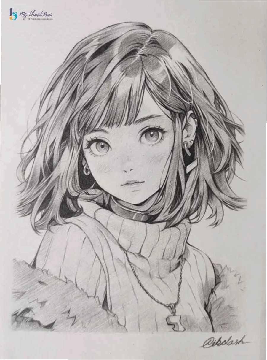 Ảnh anime đẹp cute đơn giản dễ vẽ 3
