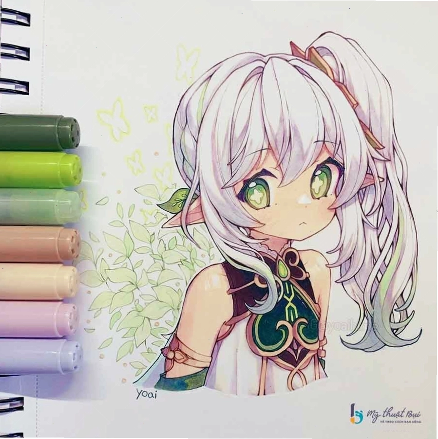 Ảnh anime đẹp cute đơn giản dễ vẽ cho người mới tập