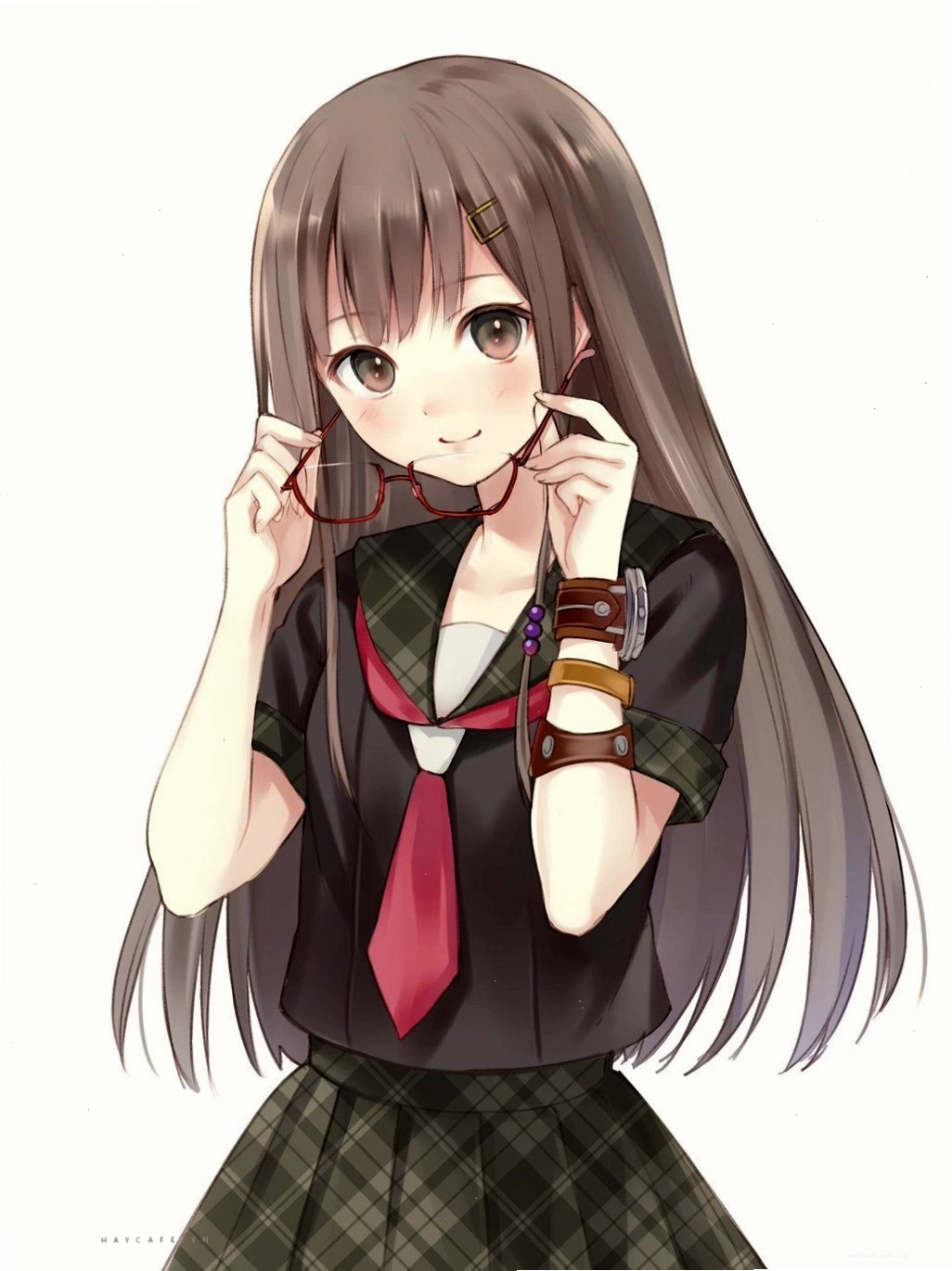 Ảnh anime nữ đẹp đeo kính