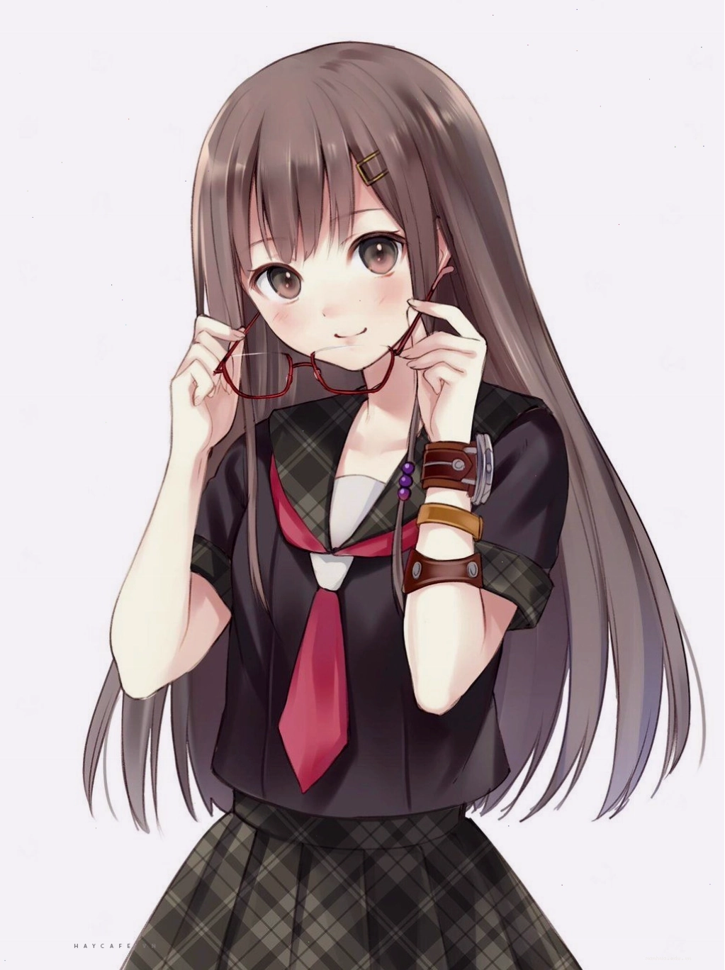 Ảnh anime nữ đẹp đeo kính