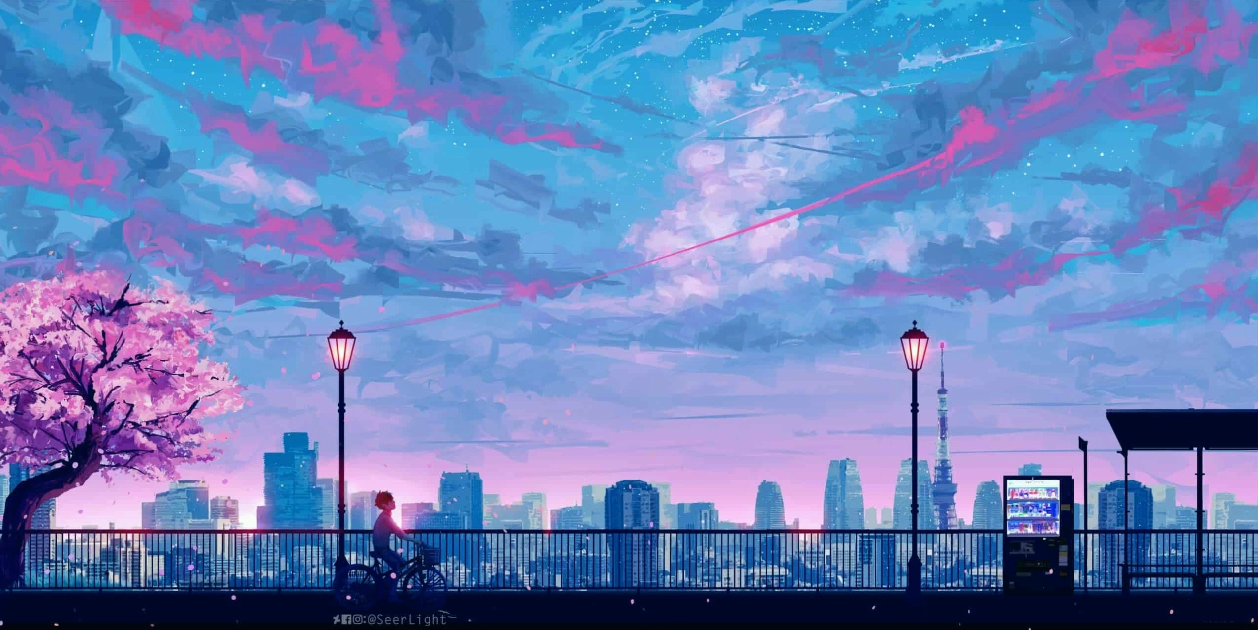 Ảnh anime phong cảnh đẹp với không khí chill và nhẹ nhàng