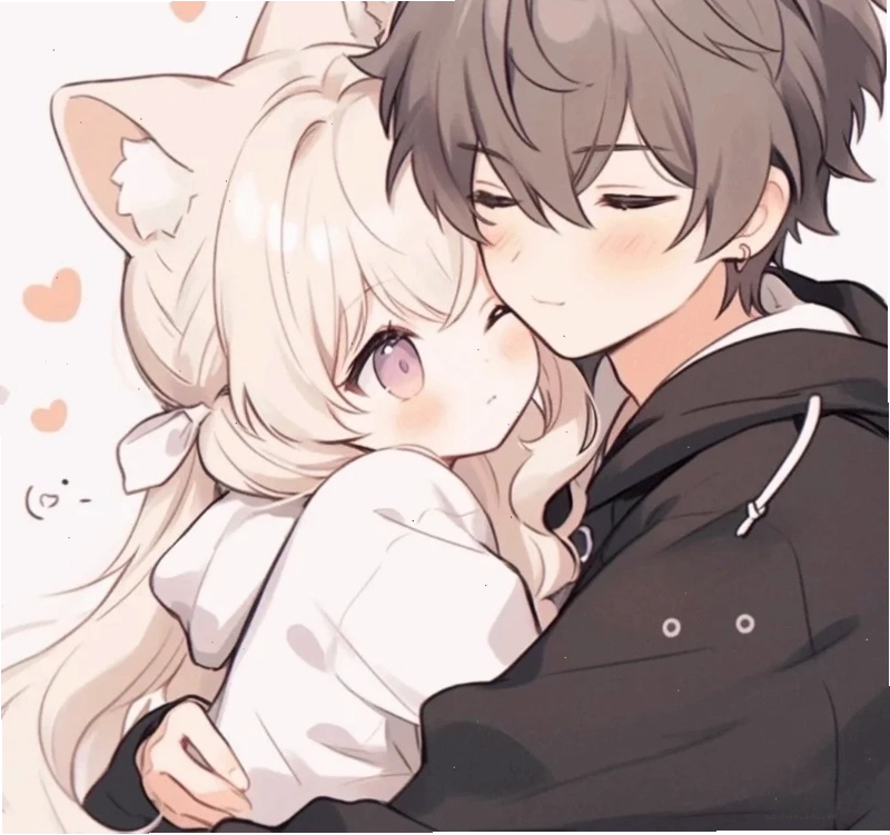 Ảnh cặp đôi anime chibi dễ thương đang vui đùa