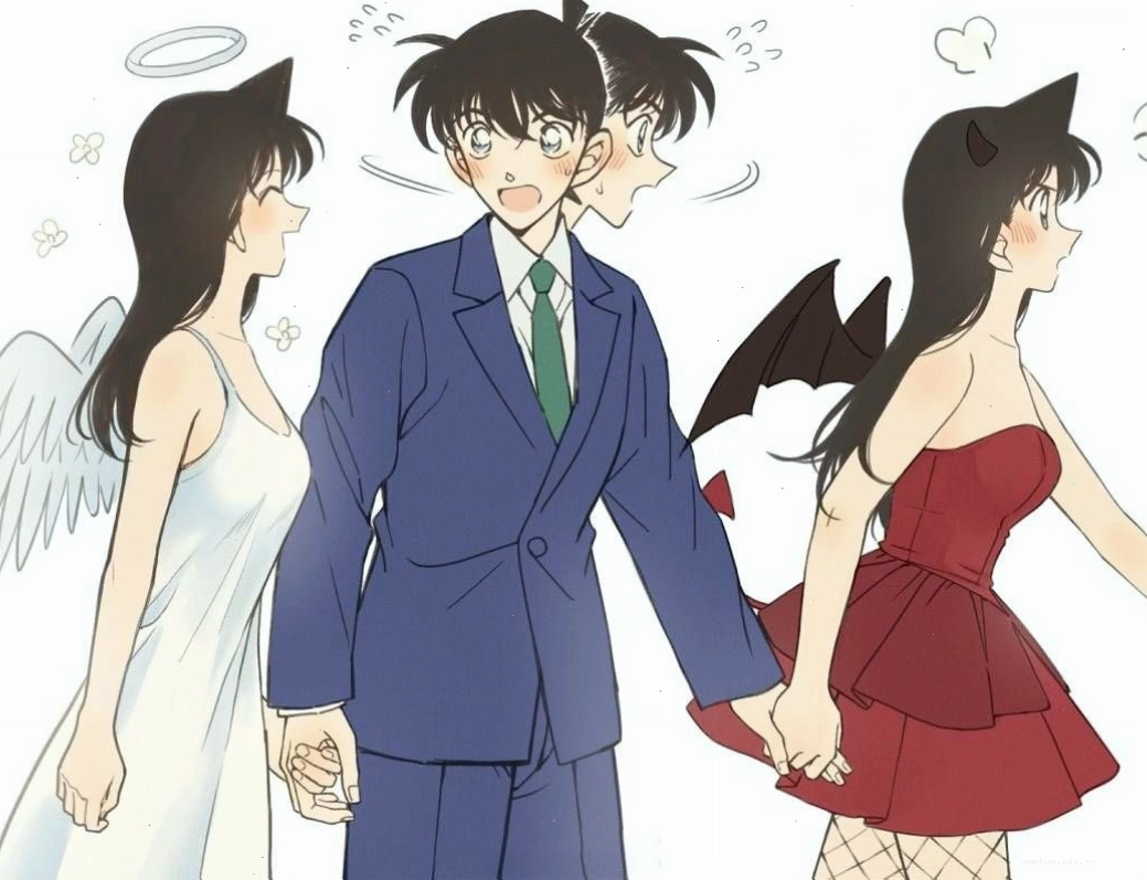 Ảnh chế hài hước về tình huống hiểu lầm giữa Shinichi và Ran