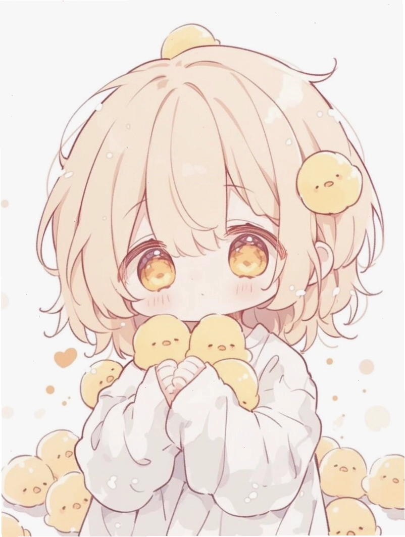 Ảnh chibi cô gái anime với trang phục học sinh