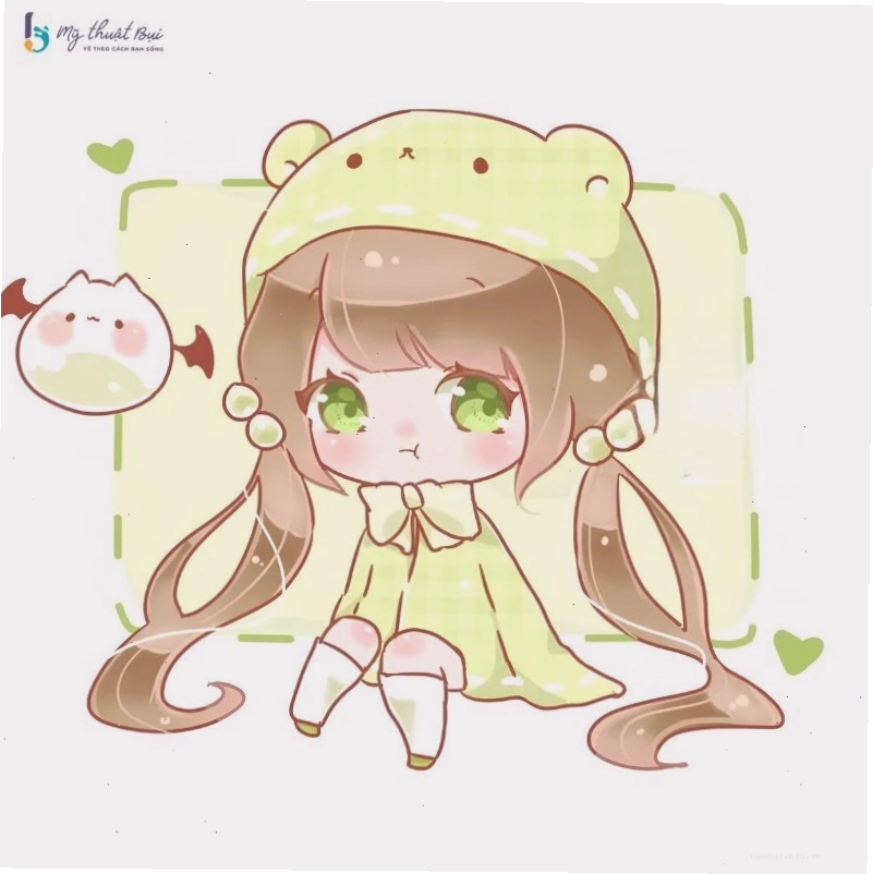 Ảnh cô gái chibi đang mỉm cười