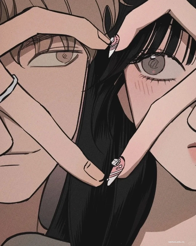 Ảnh đôi tình yêu anime học đường với khoảnh khắc nắm tay tình cảm