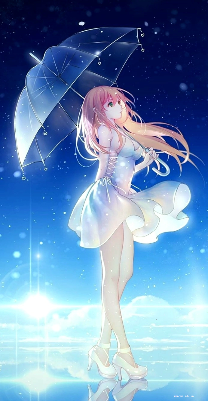 Ảnh girl cute chất dùng làm hình nền điện thoại, với phong cách chibi đáng yêu
