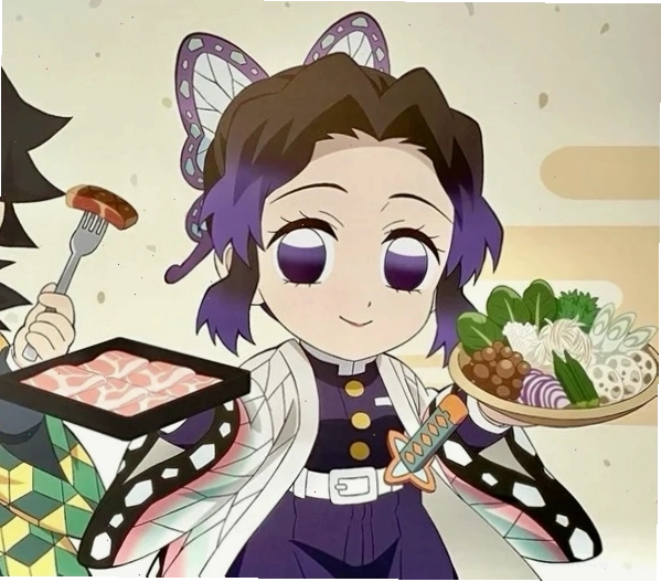 Ảnh Kochou Shinobu chibi với trang phục đẹp mắt
