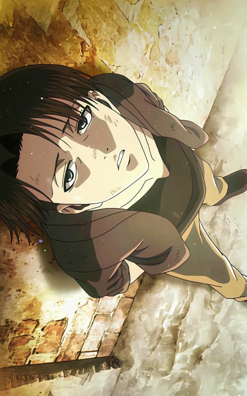 Ảnh Levi Ackerman trong bối cảnh Attack on Titan
