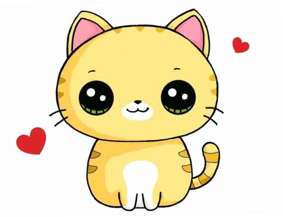 Ảnh mèo cute hoạt hình màu sắc tươi sáng