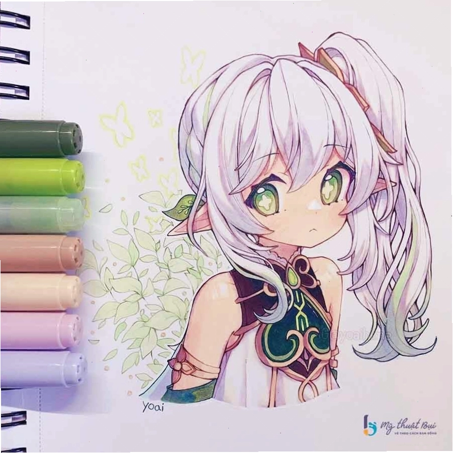 Ảnh minh họa nhân vật anime đẹp cute đơn giản dễ vẽ