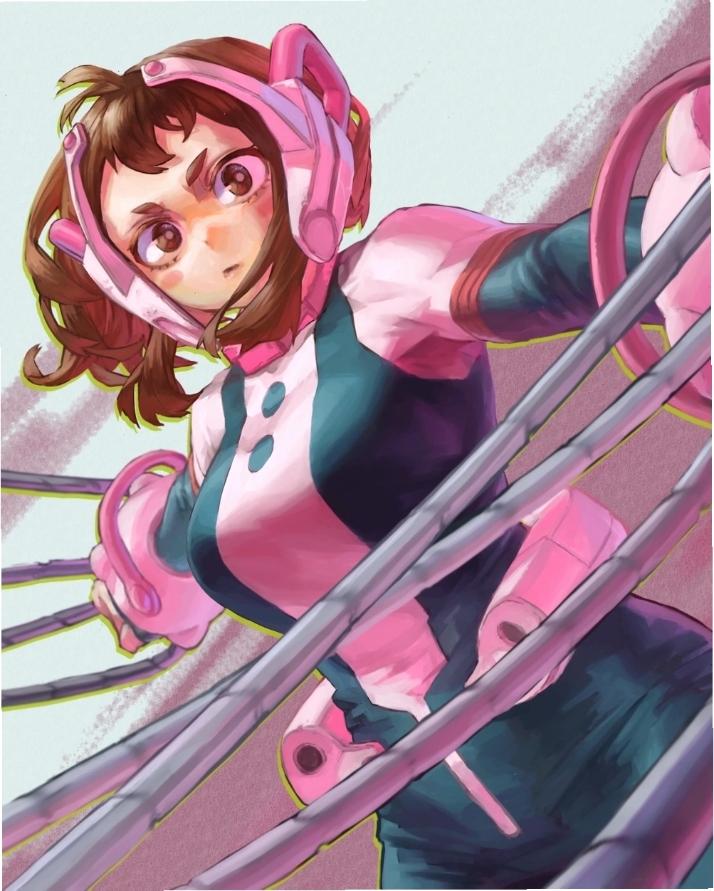 Ảnh Ochaco Uraraka dễ thương với biểu cảm trong sáng