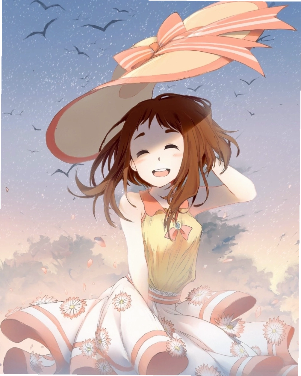 Ảnh Ochaco Uraraka với nụ cười tươi tắn và tràn đầy sức sống