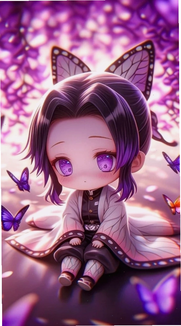 Ảnh Shinobu chibi với phong cách vẽ độc đáo