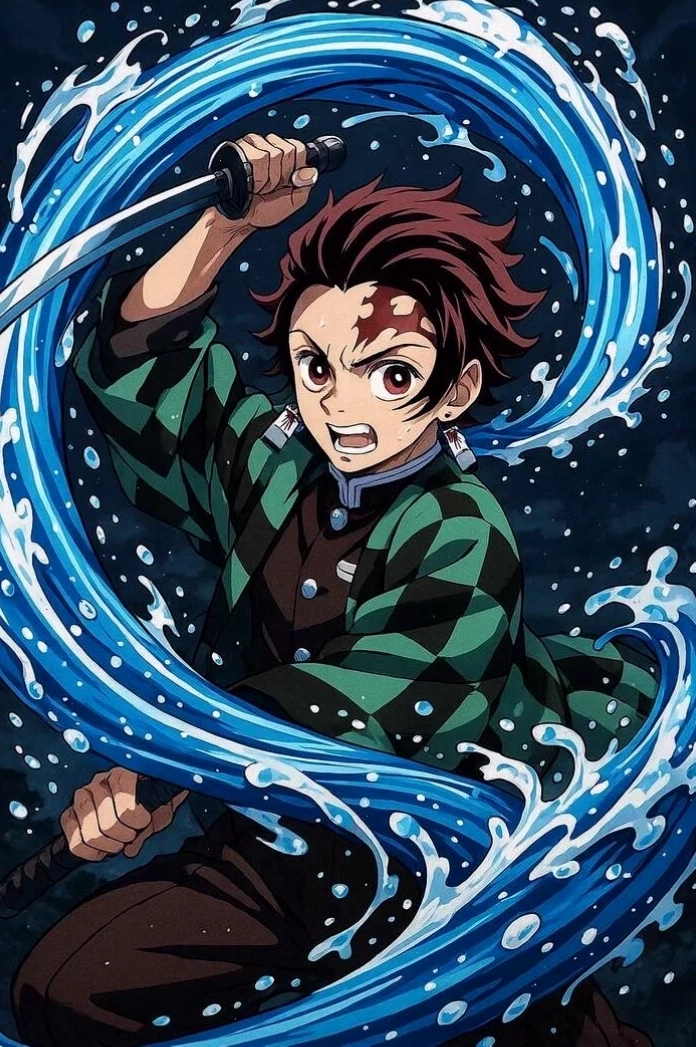 Ảnh Tanjiro Kamado với phong cách anime ấn tượng