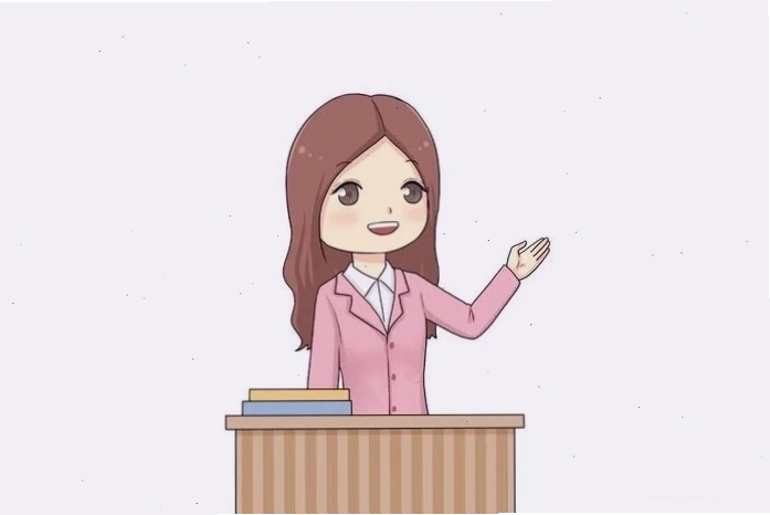 Ảnh vẽ cô giáo chibi phong cách hoạt hình