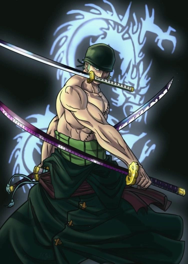Ảnh Zoro ngầu với phong thái tự tin
