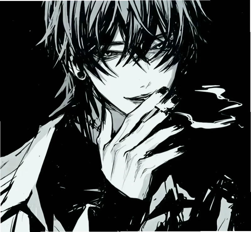 Anime boy lạnh lùng ngầu trong trang phục cá tính