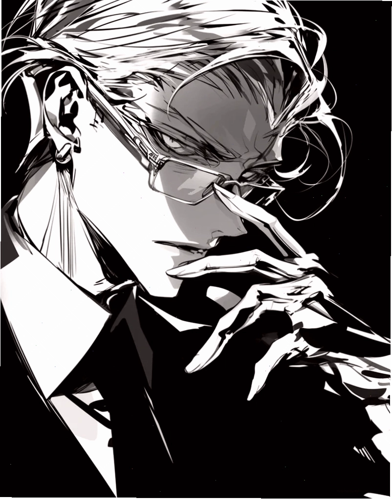 Anime boy trầm tư nhìn xa xăm