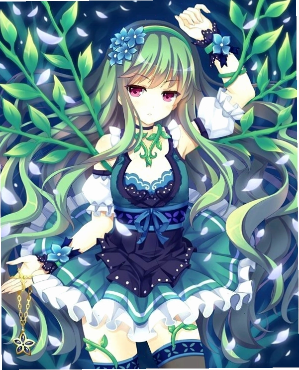 Anime girl phù thủy trong không gian cổ kính