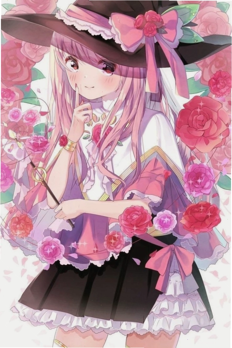 Anime girl thực hiện nghi thức phép thuật cổ xưa