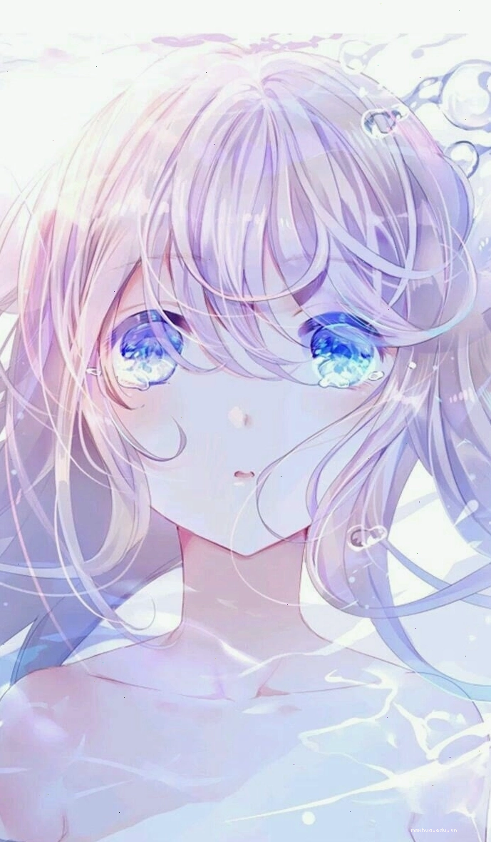 Anime girl xinh đẹp với đôi mắt hút hồn
