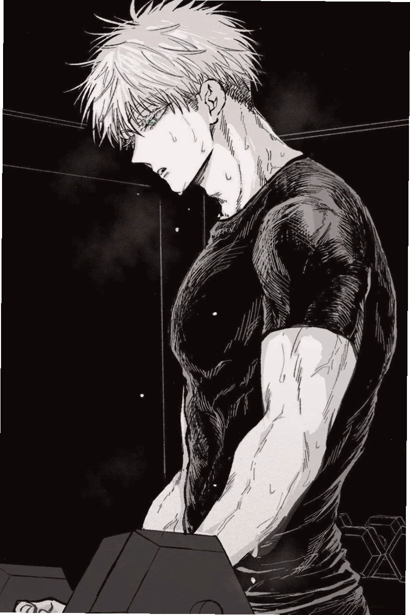 Anime nam với đôi mắt đỏ rực