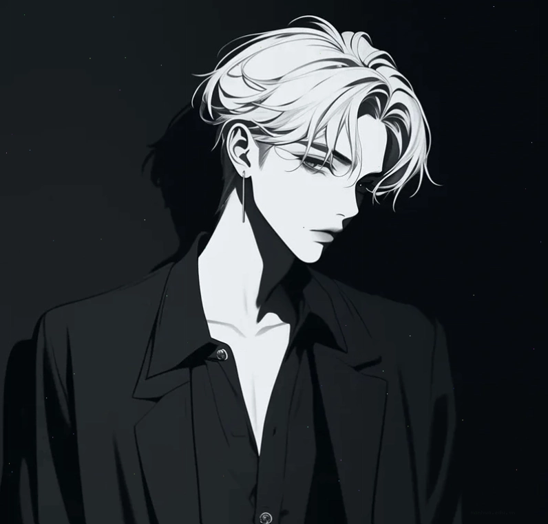 Anime nam với nụ cười bí ẩn