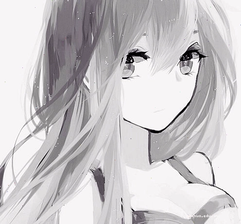 Avatar anime nữ lạnh lùng với phong cách tối giản