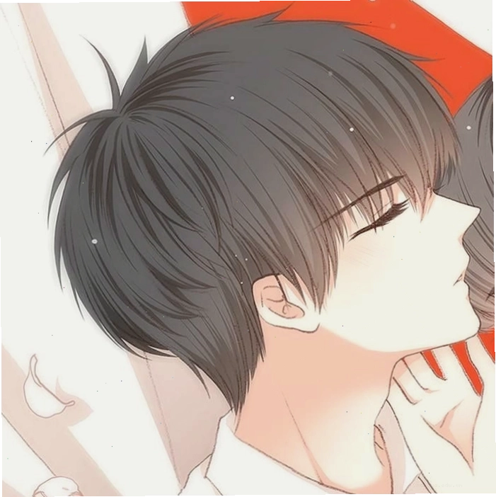 Avatar đôi anime lãng mạn với nhân vật nhìn nhau tình tứ