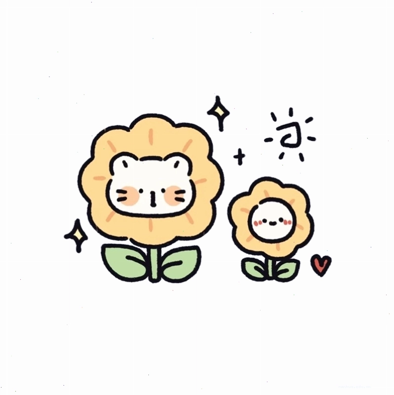 Bó hoa hướng dương chibi sắc vàng rực rỡ