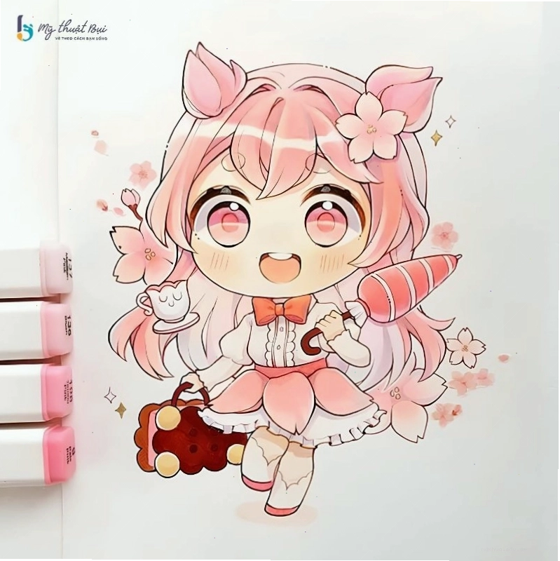 Bộ sưu tập các hình vẽ chibi nữ đáng yêu