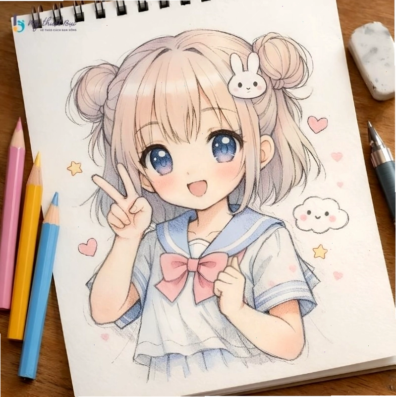 Các biểu cảm đa dạng trên khuôn mặt anime nữ