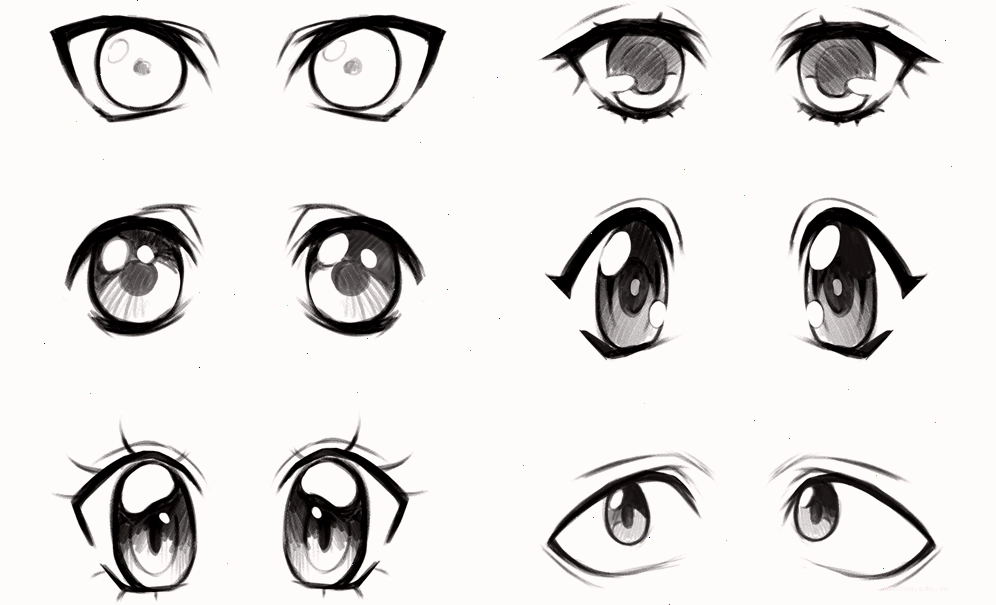Các hình dáng mắt anime đa dạng