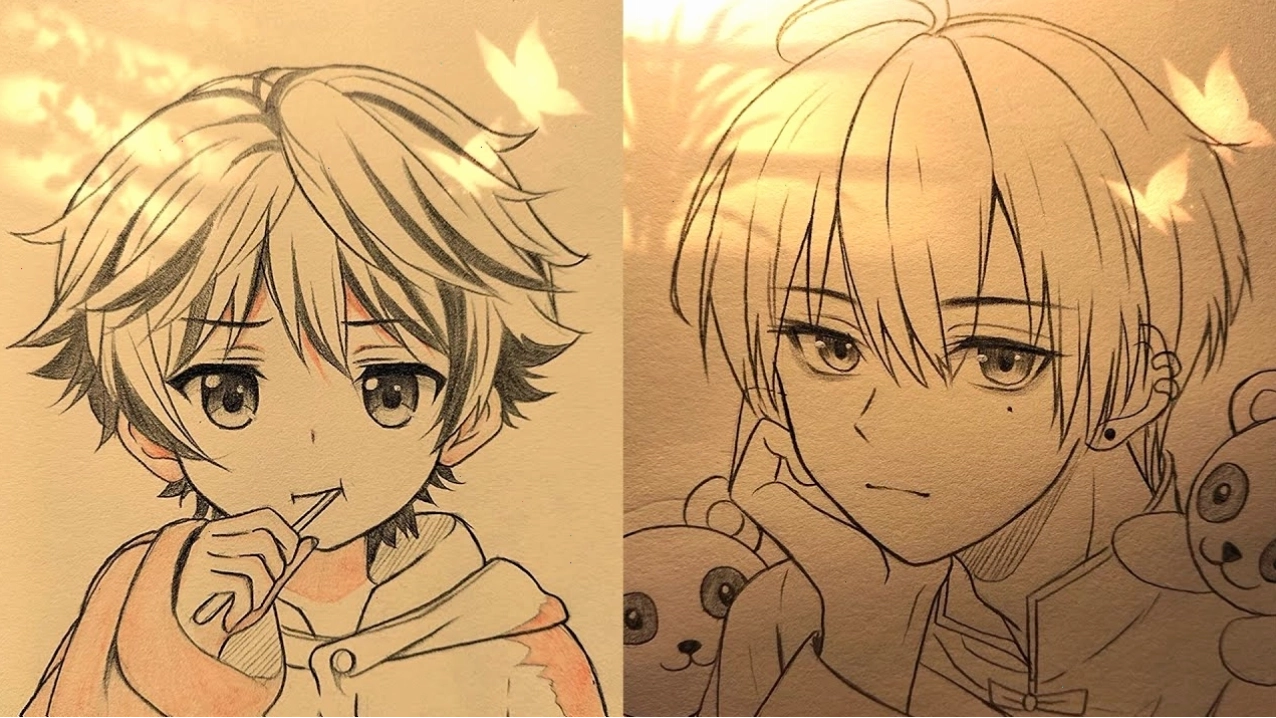 Cách vẽ anime nam đơn giản với các bước phác thảo