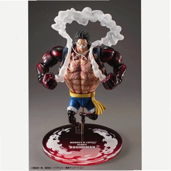Cận cảnh khuôn mặt biểu cảm của Luffy Gear 4 Boundman