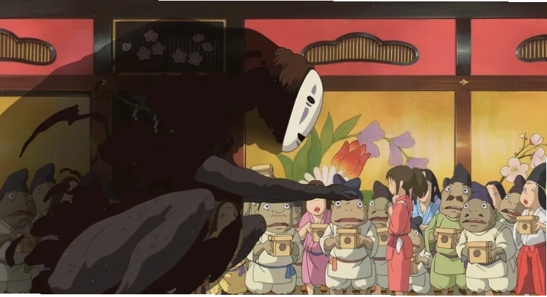 Cảnh Chihiro trong phim Spirited Away của Studio Ghibli