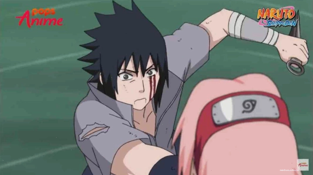 Cảnh Naruto và Sakura cùng nhau luyện tập